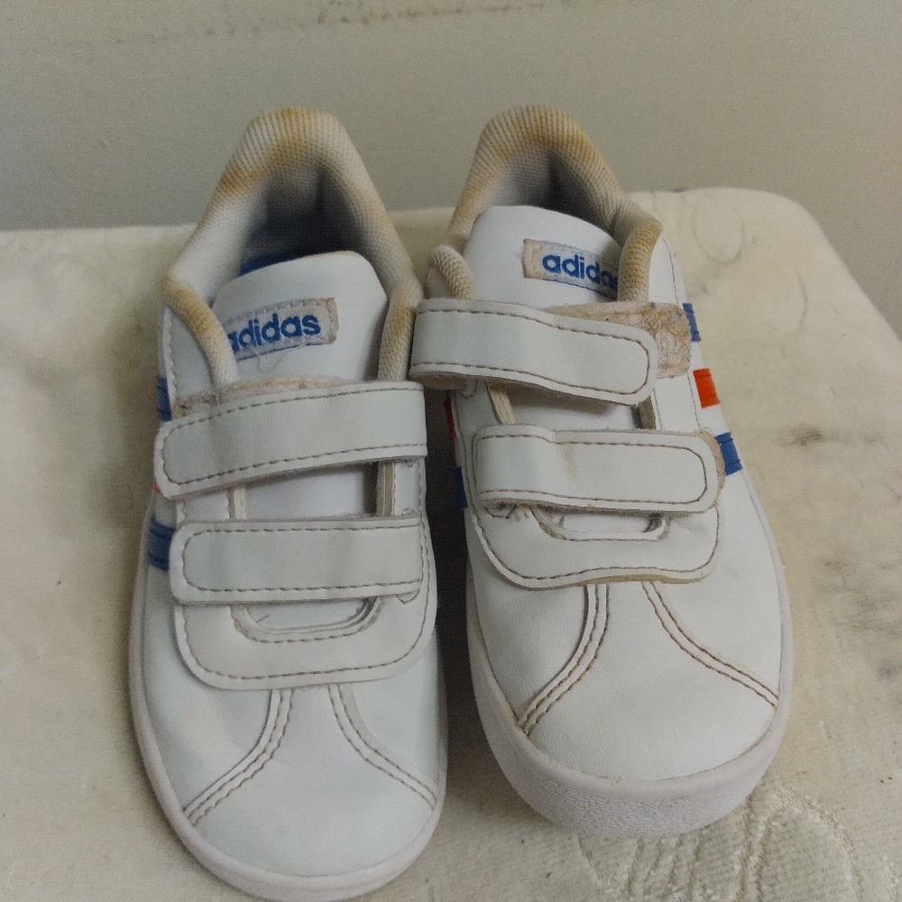 Kids ADIDAS Red White Blue Sneakers Size 8K - 5 Inches Inside KIDS - Picture 4 of 16